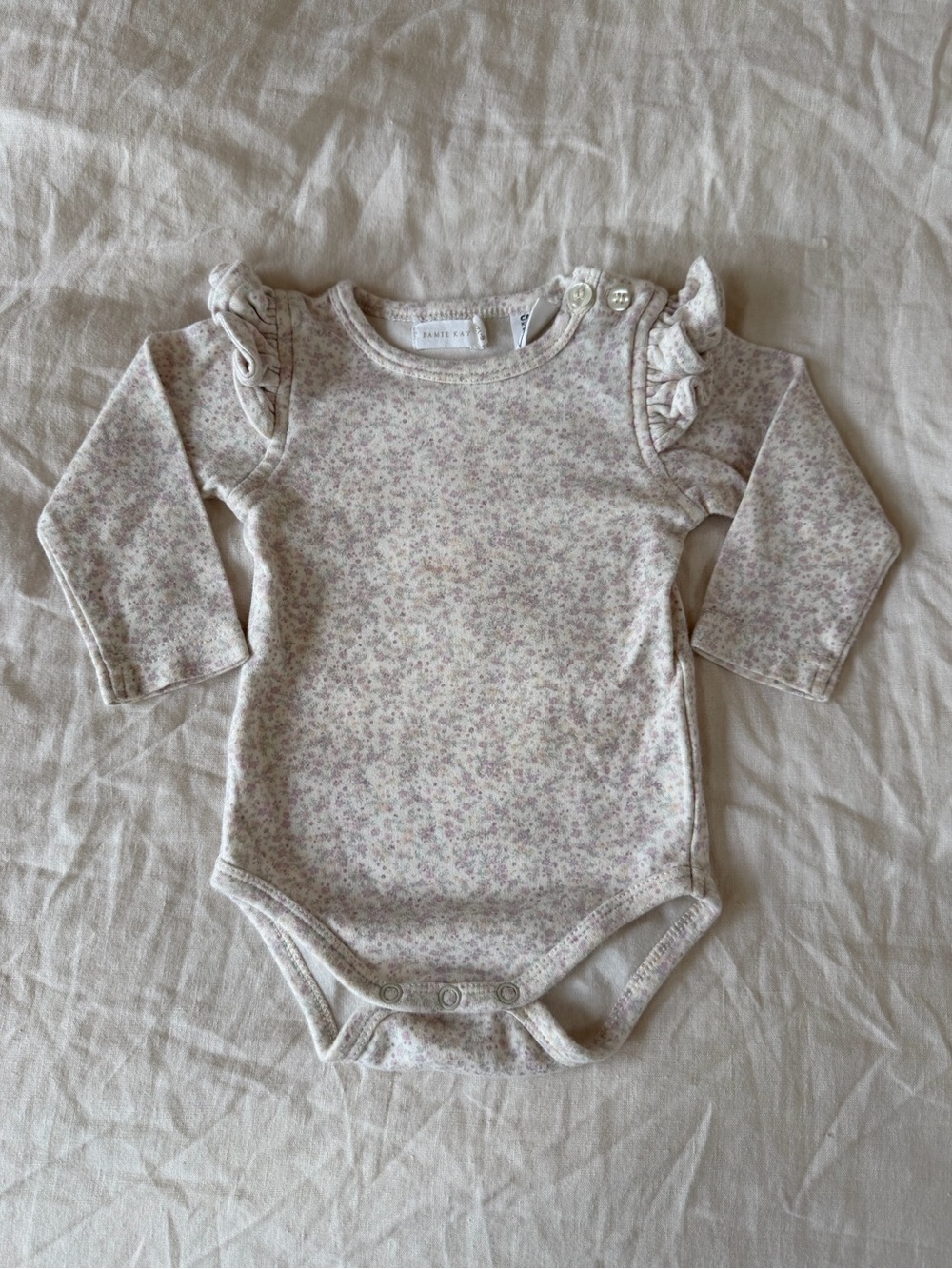 Jamie Kay Infant Girl Floral Print Long Sleeve Bodysuit 6-12 Months